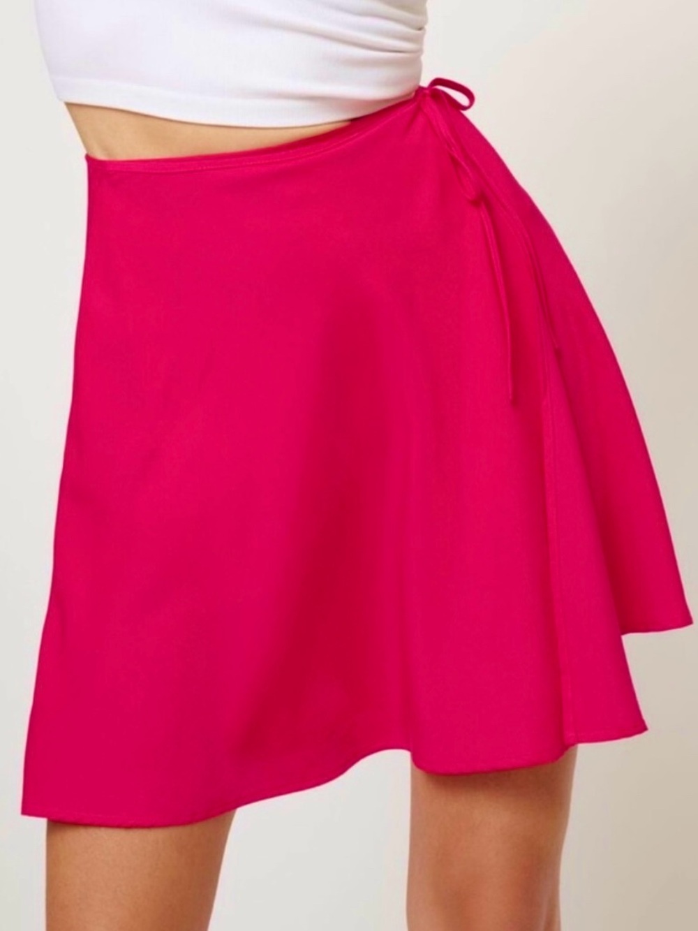 Dynamite Hot Pink A-Line Wrap Skirt